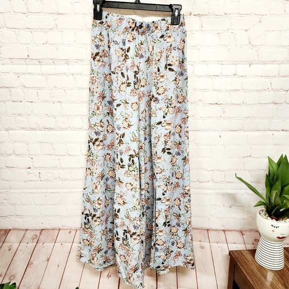 Festival Floral Split Leg Pants Sz S - Picture 4 of 7